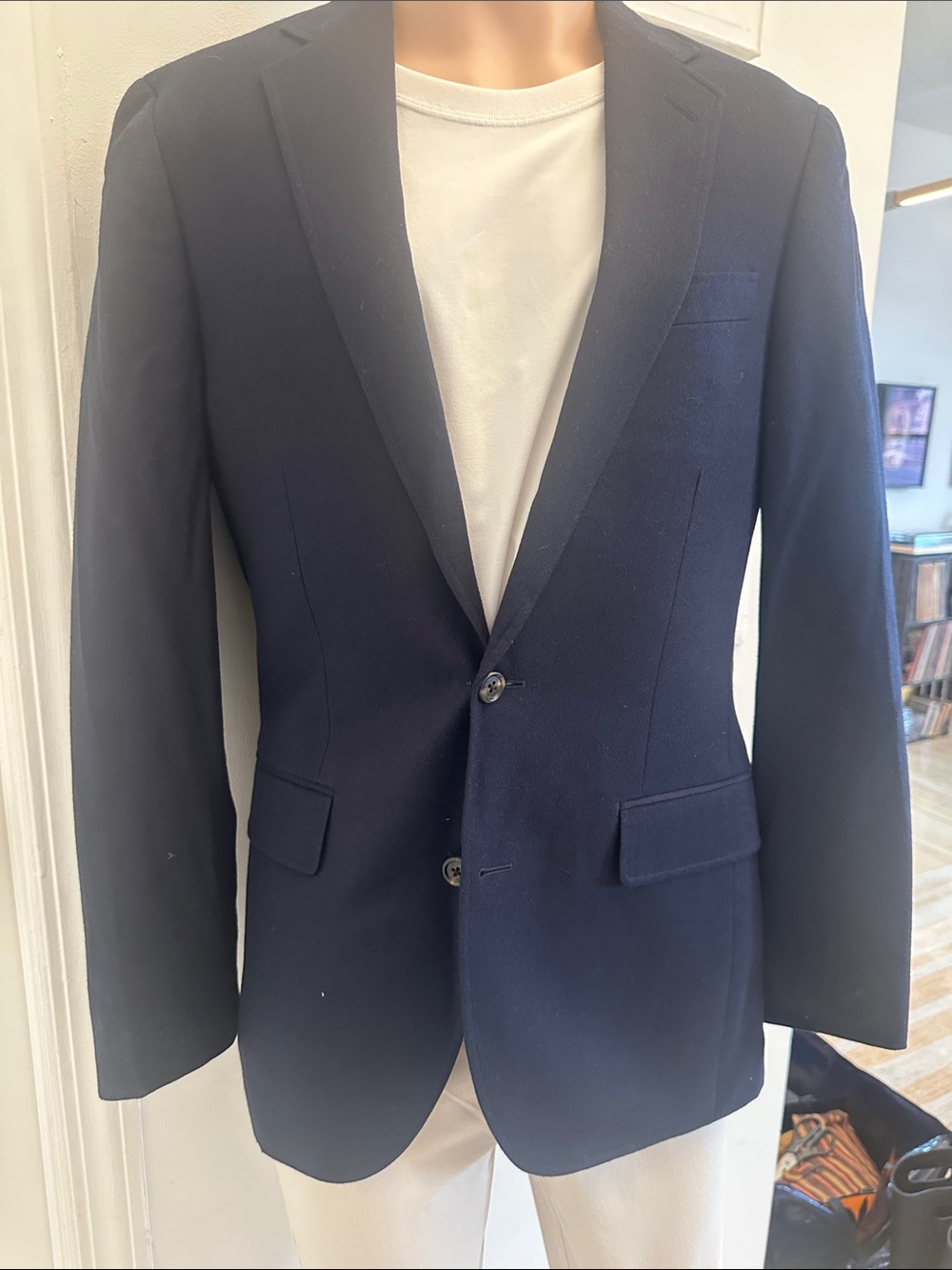 J Crew Ludlow Men's Navy Blue Tailored Blazer